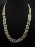 Real VVS Moissanite Cuban Link Chain Necklace 925 Sterling Silver