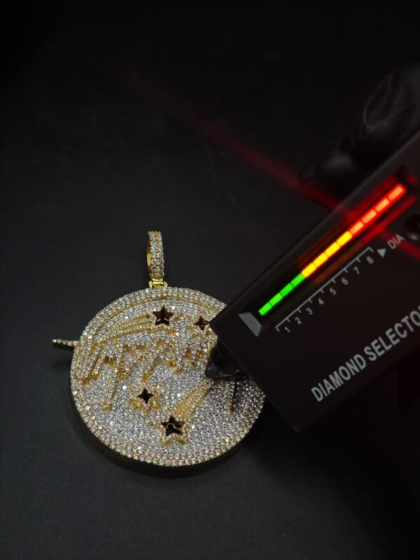 Custom Star Name VVS Moissanite Pendant 925 Sterling Silver.