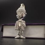 Genuine Moissanite Cartoon Figure Pendant For Men's In 925 Sterling Silver.