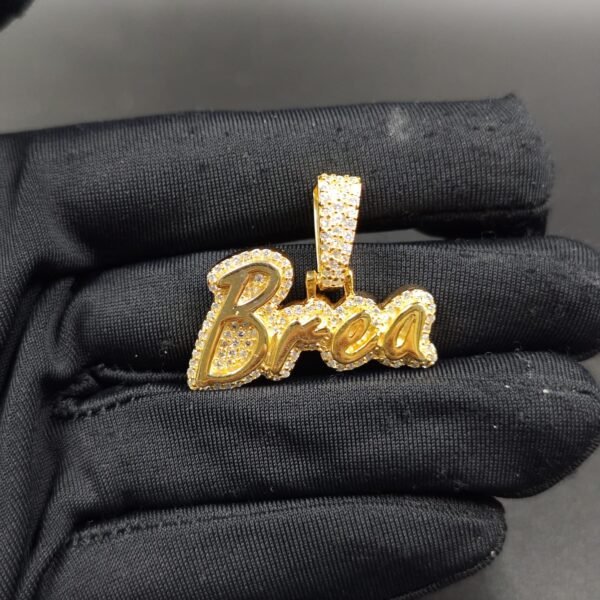 Moissanite Pendant Customized Brea In 925 Sterling Silver.