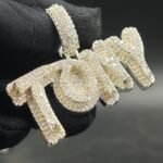Tester-Passing Moissanite TONY Name Pendant Customised In 925 Sterling Silver.