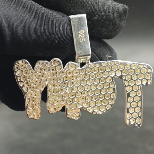 Tester-Passing Moissanite TONY Name Pendant Customised In 925 Sterling Silver.