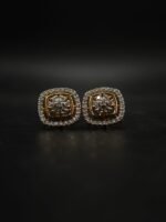 Genuine Moissanite Stud Earrings For Women's Wear In 925 Sterling Silver.