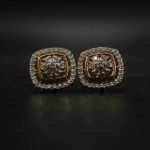 Genuine Moissanite Stud Earrings For Women's Wear In 925 Sterling Silver.