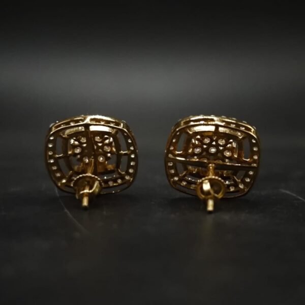 Genuine Moissanite Stud Earrings For Women's Wear In 925 Sterling Silver.