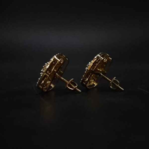 Genuine Moissanite Stud Earrings For Women's Wear In 925 Sterling Silver.