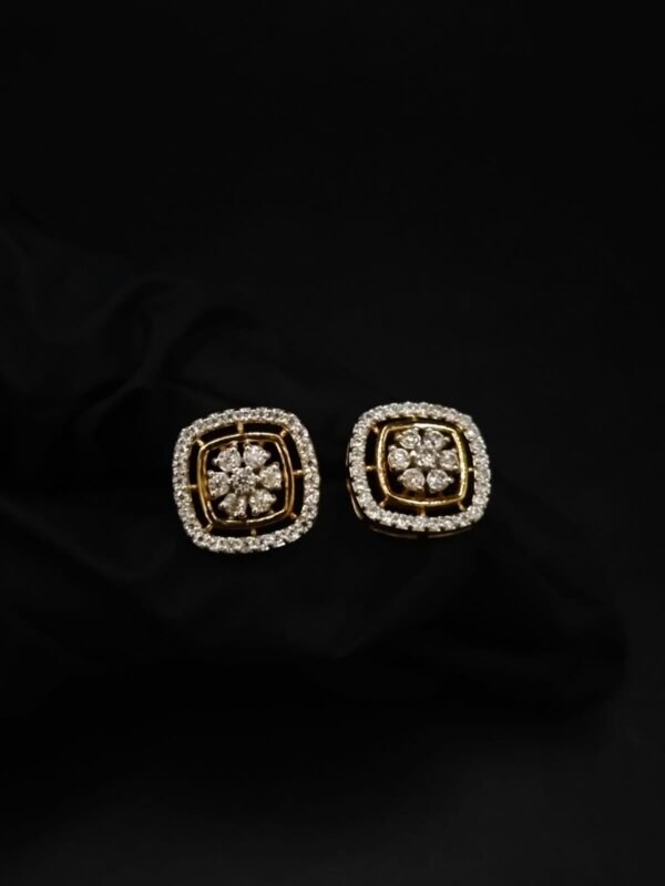 Genuine Moissanite Stud Earrings For Women's Wear In 925 Sterling Silver.