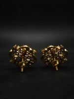 Genuine Moissanite Stud Earrings Lattice Shape In 925 Sterling Silver.