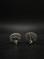 Round Halo Moissanite Stud Earrings in 925 Sterling Silver