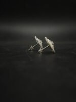 Round Halo Moissanite Stud Earrings in 925 Sterling Silver