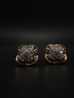 Women's Stud Earring Floral Cluster Shape In 925 Sterling Silver.