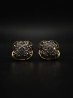 Women's Stud Earring Floral Cluster Shape In 925 Sterling Silver.
