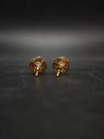 Swirl Design Moissanite Earrings 925 Sterling Silver Gold Plated Studs