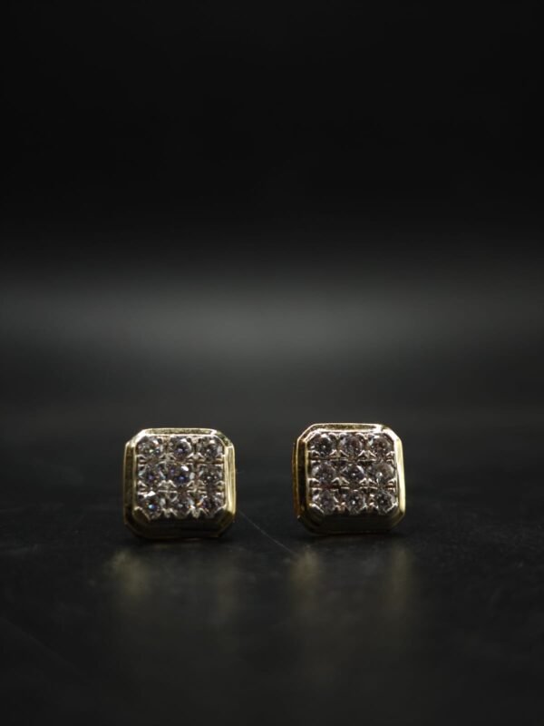 Square Moissanite Stud Earrings 925 Sterling Silver Diamond Look Women Jewelry