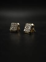 Square Moissanite Stud Earrings 925 Sterling Silver Diamond Look Women Jewelry