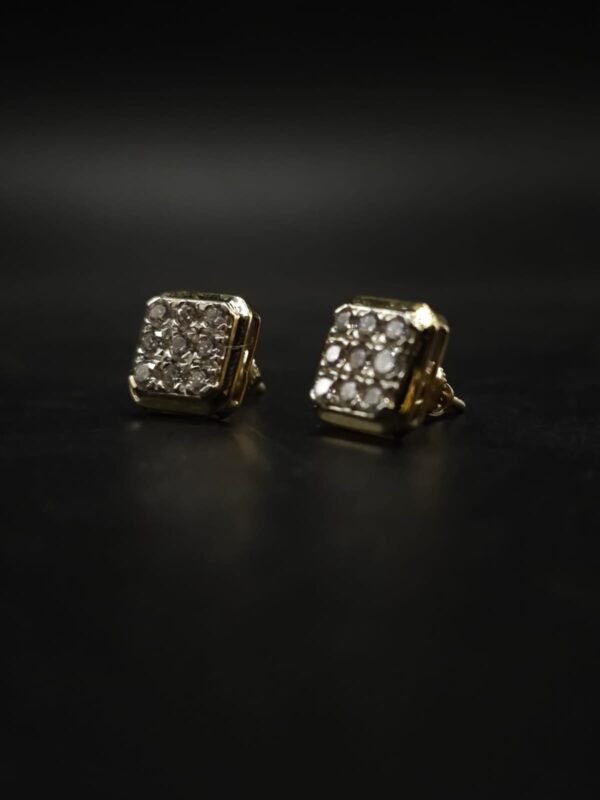 Square Moissanite Stud Earrings 925 Sterling Silver Diamond Look Women Jewelry