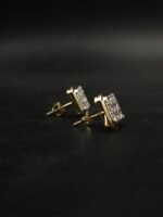 Square Moissanite Stud Earrings 925 Sterling Silver Diamond Look Women Jewelry