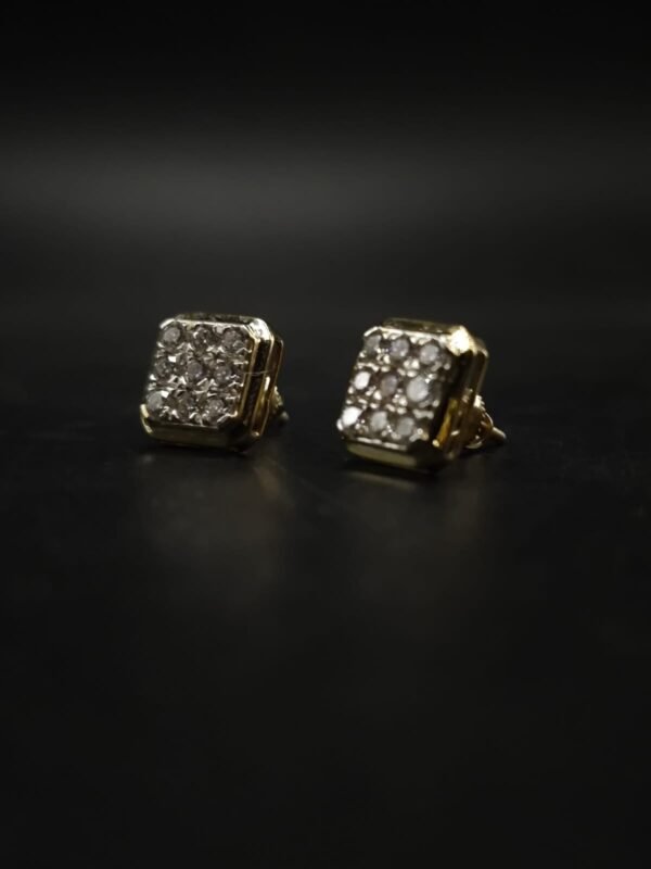 Square Moissanite Stud Earrings 925 Sterling Silver Diamond Look Women Jewelry