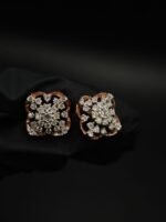 VVS Moissanite Stud Earring In Women's Wear In 925 Sterling Silver.