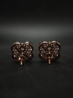 VVS Moissanite Stud Earring In Women's Wear In 925 Sterling Silver.