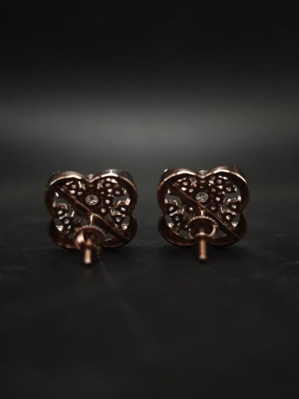 VVS Moissanite Stud Earring In Women's Wear In 925 Sterling Silver.