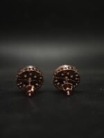 D-VVS Round Halo Moissanite Stud Earrings In 925 Sterling Silver.