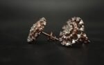 D-VVS Moissanite Floral Cluster Stud Earrings In 925 Sterling Silver.