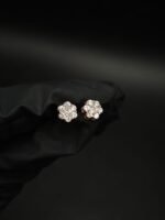 D/VVS Moissanite Floral Cluster Stud Earrings in 925 Sterling Silver – Diamond Look for Women