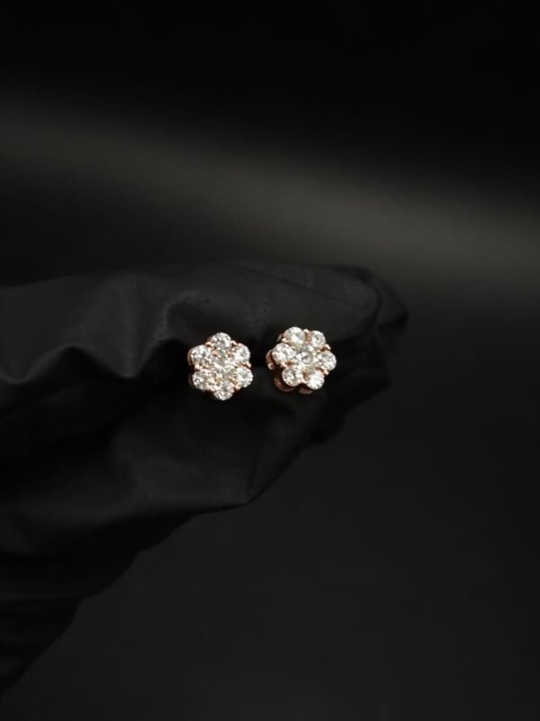D/VVS Moissanite Floral Cluster Stud Earrings in 925 Sterling Silver – Diamond Look for Women