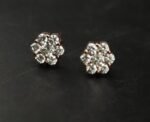 D/VVS Moissanite Floral Cluster Stud Earrings in 925 Sterling Silver – Diamond Look for Women
