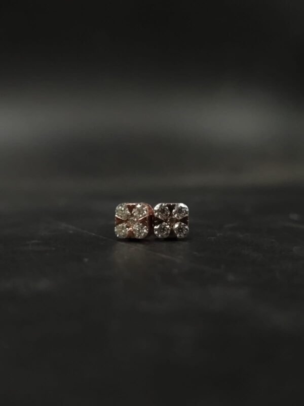 VVS Moissanite Square Stud Earrings For Women's Wear In 925 Sterling Silver.