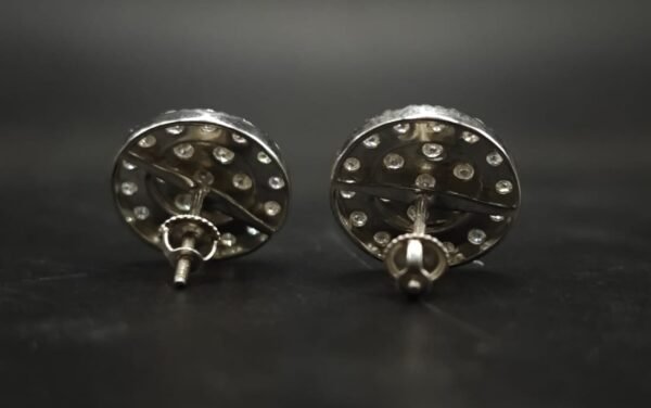 Classic Round Halo Moissanite Cluster Stud Earrings | 925 Sterling Silver
