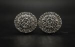 Classic Round Halo Moissanite Cluster Stud Earrings | 925 Sterling Silver