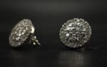 Classic Round Halo Moissanite Cluster Stud Earrings | 925 Sterling Silver