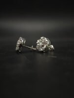 Women's Moissanite Stud Earrings In 925 Sterling Silver.