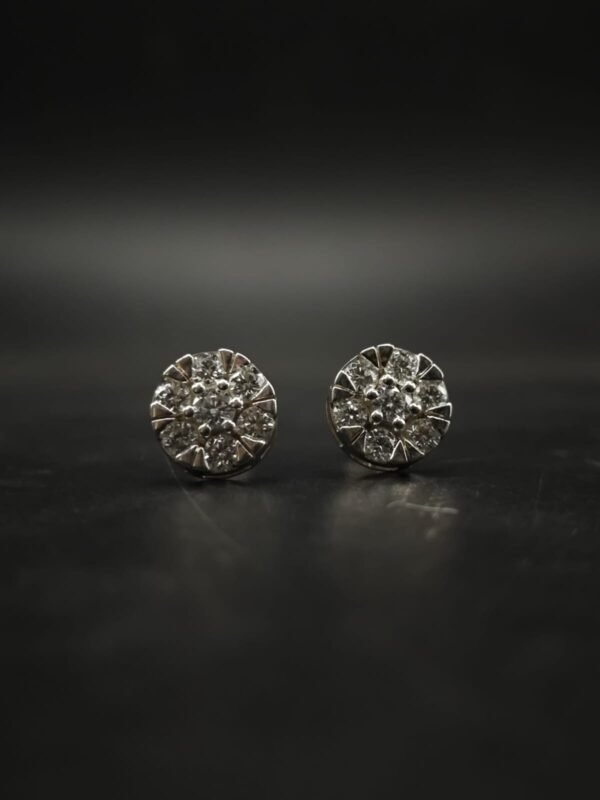 Women's Moissanite Stud Earrings In 925 Sterling Silver.