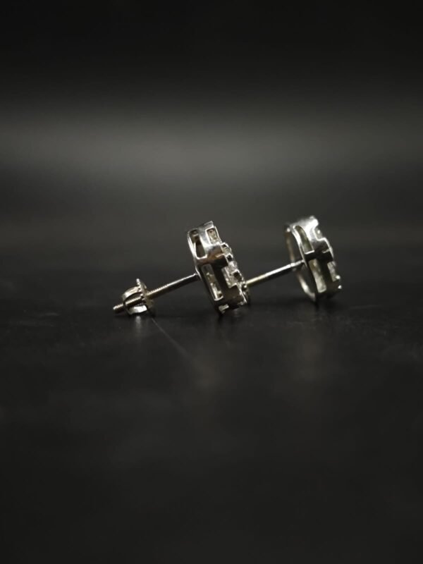 Women's Moissanite Stud Earrings In 925 Sterling Silver.