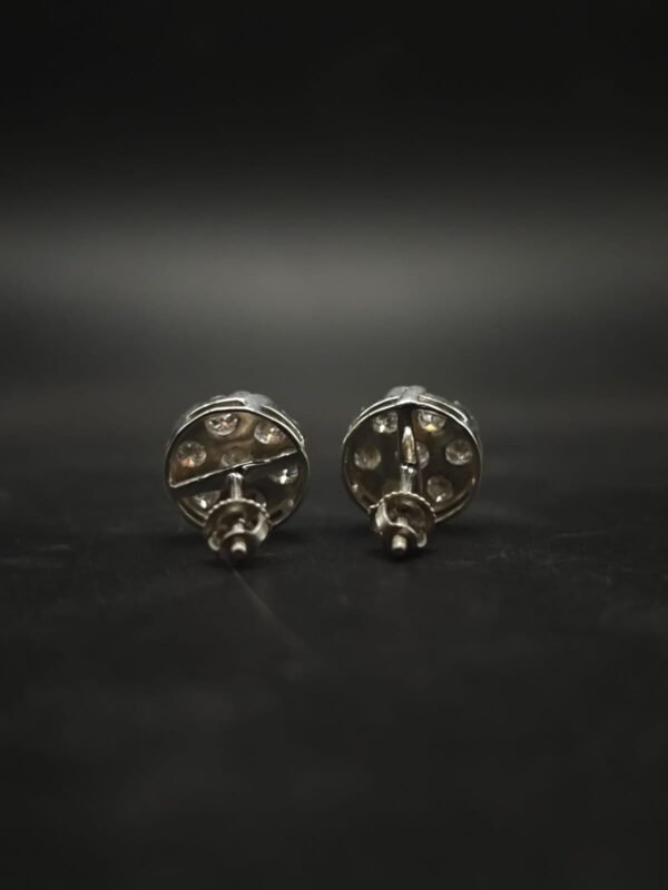 Women's Moissanite Stud Earrings In 925 Sterling Silver.