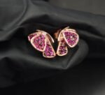 Butterfly CZ Stud Earrings For Women's Wear In 925 Sterling Silver