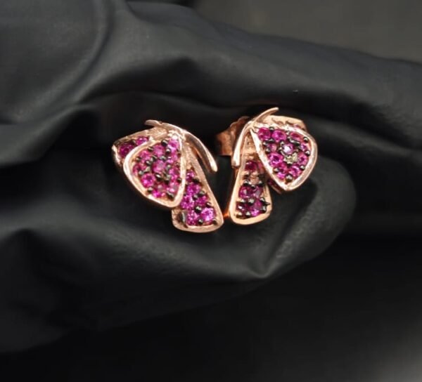 Butterfly CZ Stud Earrings For Women's Wear In 925 Sterling Silver