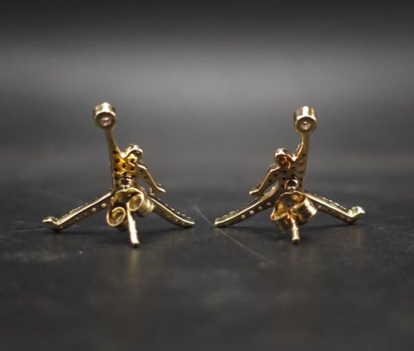 Men’s Moissanite Basketball Player Stud Earrings – Iced 925 Sterling Silver Hip Hop Jewelry