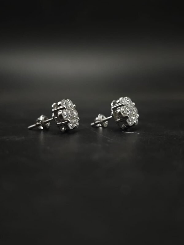 Moissanite Stud Earrings for Women 925 Sterling Silver