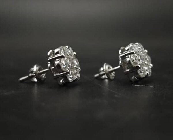 Moissanite Stud Earrings for Women In 925 Sterling Silver