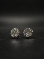 VVS Moissanite Stud Earrings Men's Wear In 925 Sterling Silver.