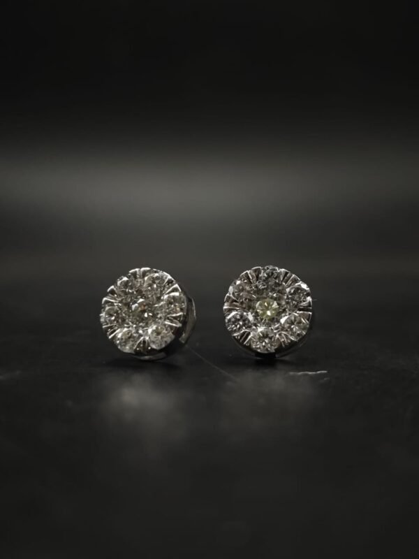 VVS Moissanite Stud Earrings Men's Wear In 925 Sterling Silver.