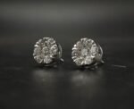 VVS Moissanite Stud Earrings Men's Wear In 925 Sterling Silver.
