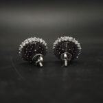 Moissanite Cluster Stud Earrings In 925 Sterling Silver.