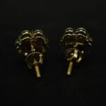 Floral Cluster Moissanite Stud Earrings In 925 Sterling Silver.