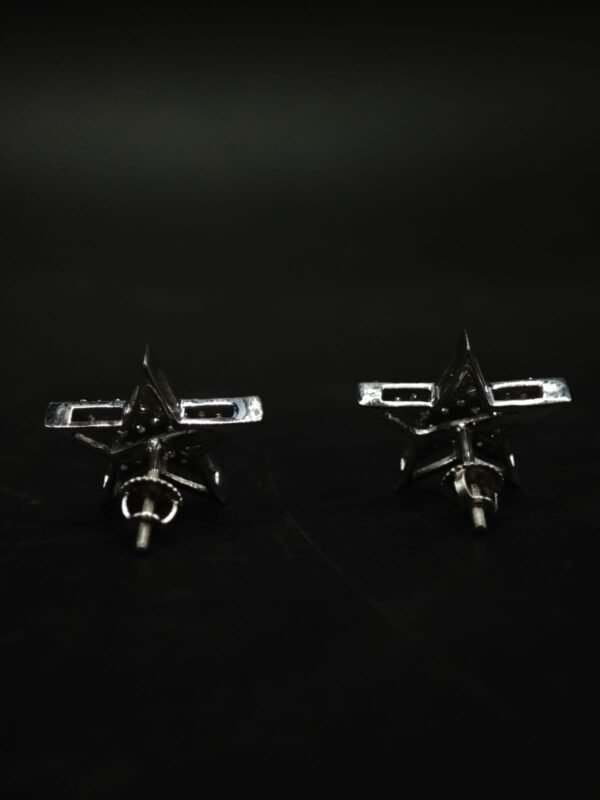 Star-Shaped Moissanite Stud Earrings – Brilliant Pave Design