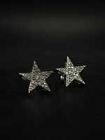 Star-Shaped Moissanite Stud Earrings – Brilliant Pave Design